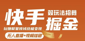 【快手磁力聚星掘金】-大周分享站